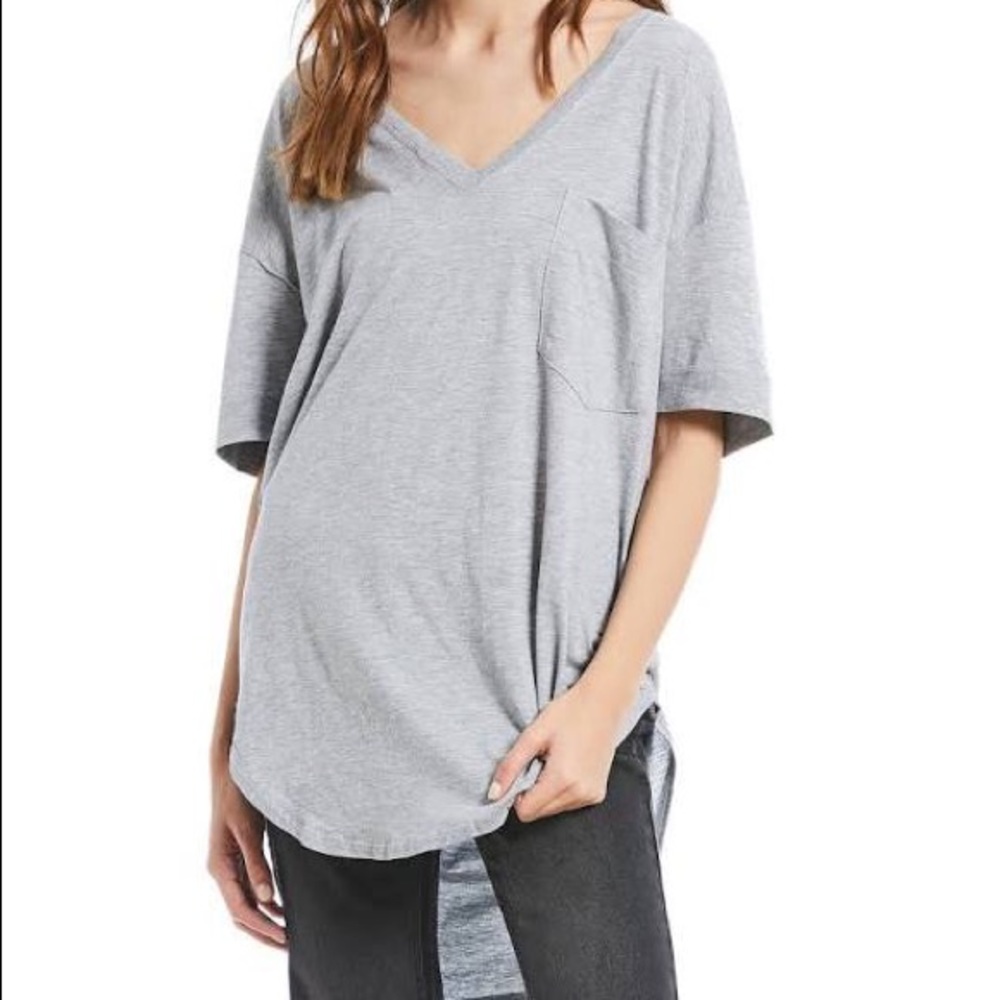 grey free people t-shirt